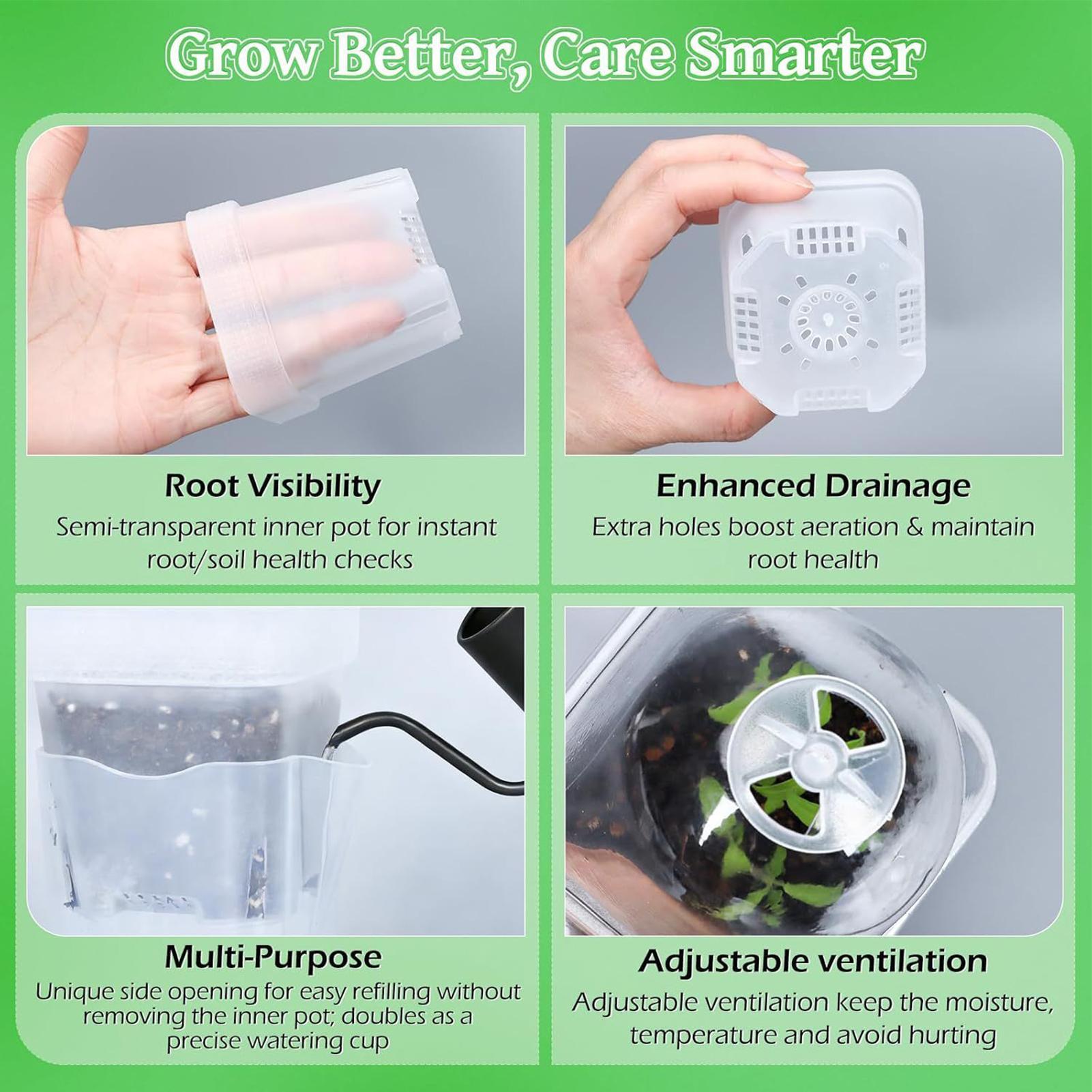 Pots auto-arrosants 12 pièces, - Dome Propagation Kit avis et prix